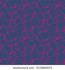 Seamless floral pattern based on traditional folk art ornaments. Colorful flowers on color background. Scandinavian style. Sweden nordic style. Vector illustration. Simple minimalistic pattern.