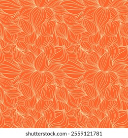 Seamless floral pattern based on traditional folk art ornaments. Colorful flowers on color background. Scandinavian style. Sweden nordic style. Vector illustration. Simple minimalistic pattern.