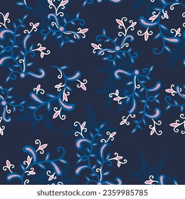  Seamless floral pattern.Can be printed on any material: package, merch, fabric, home.