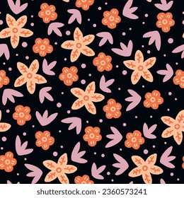  Seamless floral pattern.Can be printed on any material: package, merch, fabric, home.