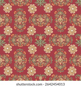 seamless floral pattern beautiful color
