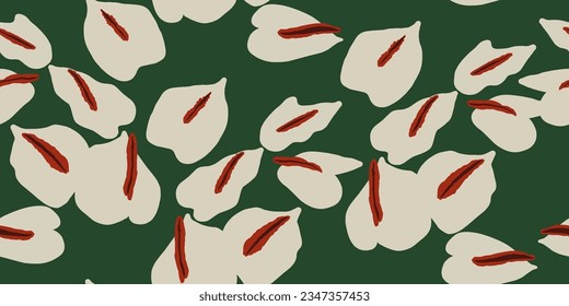 Impresionante patrón floral hermoso vector de flores. Patrón abstracto. Plantilla de diseño moderna. Estilo dibujado a mano.
