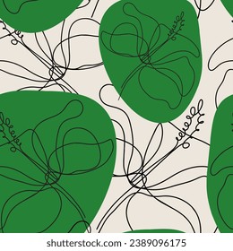 Impresionante patrón floral hermoso vector de flores. Patrón abstracto. Plantilla de diseño moderna. Estilo dibujado a mano.

