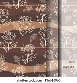 seamless floral pattern or beautiful floral invitation card. eps10