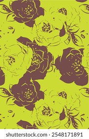 Seamless Floral Pattern with beautiful rose background