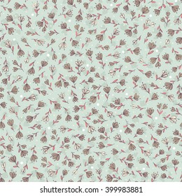 Seamless floral pattern with beautiful small flowers
