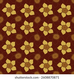 seamless floral pattern. beautiful watercolor flower pattern. vector illustration of watercolor textured abstract art textile flower design