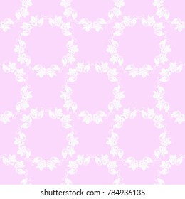 seamless floral pattern with beetle on the leaves