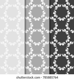 seamless floral pattern with beetle on the leaves