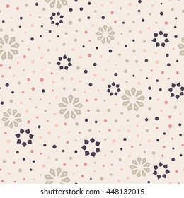 Seamless floral pattern with beige background