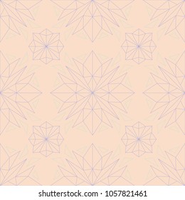 Seamless floral pattern. Beige violet and blue background for wallpapers, textile and fabrics