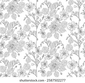 Заголовок	
Seamless floral pattern, black on a transparent background, a floral pattern with an intricate design reminiscent of prints on porcelain or fabric.	
