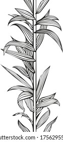 Seamless floral pattern, black and white, leaves, lillies, wallpaper, package, background