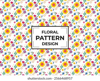 Seamless floral pattern with black and white flowers
