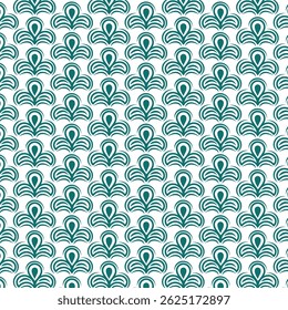 seamless floral pattern in blue color