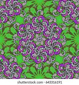 Seamless floral pattern with blue flowers, watercolor. Vector flower illustration. Seamless pattern with floral motif.