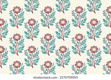 seamless floral pattern with botanical elements for textile design wallpaper wrapping paper nature inspired backgrounds and garden themed prints