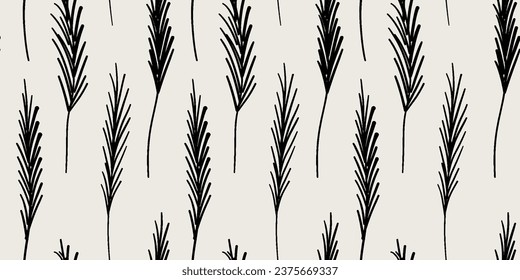 Nahtlose Blumenmuster botanische Blumen Vektor. Abstraktes Muster. Moderne Design-Vorlage. Handgezeichnet.


