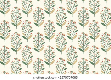 seamless floral pattern with botanical flowers and leaves for fabric wallpaper wrapping paper nature inspired backgrounds and seasonal garden designs