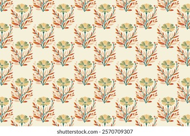 seamless floral pattern with botanical flowers and leaves for textile design wallpaper wrapping paper nature inspired themes and seasonal backgrounds