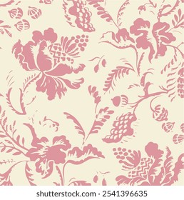 seamless floral pattern, botanical illustration, colorful background, textile design