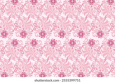 Seamless Floral Pattern with Botanical Motifs and Ornamental Designs for Textile and Fashion Projects Featuring Elegant Flower Prints and Decorative Pattern Elements for Creative Use