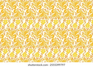 Seamless Floral Pattern with Botanical Motifs for Fashion and Textile Projects Featuring Elegant Flower Designs and Ornamental Patterns for Creative Uses