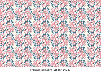 seamless floral pattern with botanical motifs, elegant flower arrangements, and decorative elements for fashion fabrics, modern textile designs, and creative projects