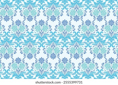 Seamless Floral Pattern with Botanical and Ornamental Motifs for Textile, Fashion, and Creative Projects Featuring Elegant Flower Prints and Decorative Elements