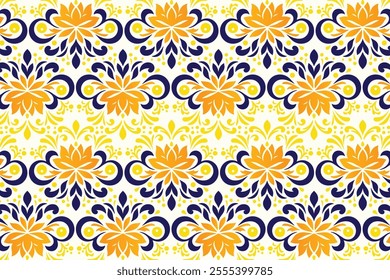 Seamless Floral Pattern with Botanical and Ornamental Motifs for Textile, Fashion, and Creative Projects Featuring Elegant Flower Prints and Decorative Design Elements