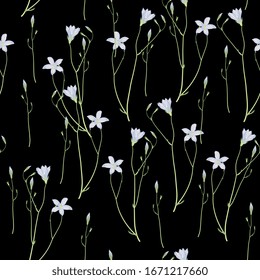 Nahtlose Blumenmuster mit Zweigen der Blütenblume.