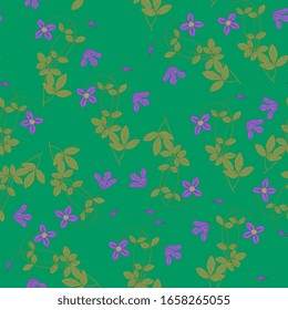 Seamless floral pattern with branches of clematis flower.