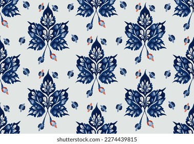 Seamless floral pattern. Bright botanical background.
