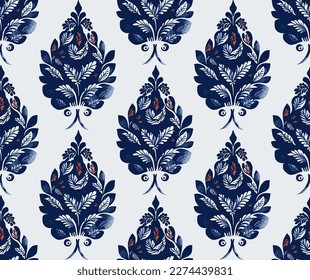 Seamless floral pattern. Bright botanical background.