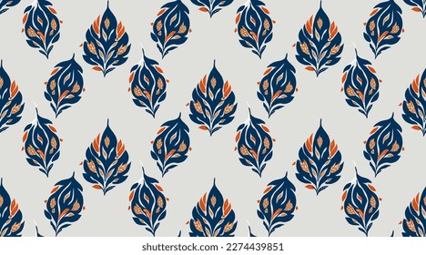 Seamless floral pattern. Bright botanical background.