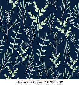 Seamless floral pattern with bright colorful flower. wild blossom,Wide vintage seamless background pattern