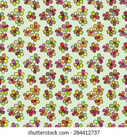 Seamless floral pattern. The bright, elegant, colorful flowers on a white background.