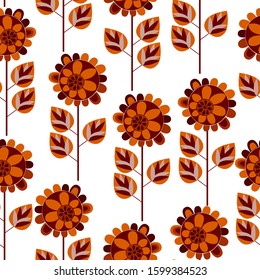 Seamless floral pattern. Bright print for textiles and paper. Vector illustration.