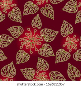 Seamless floral pattern. Bright print for textiles. Vector illustration.