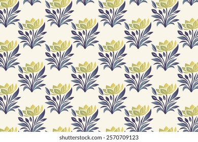 seamless floral pattern with bright red dahlias, green leaves, and elegant blooms perfect for wallpaper, fabric, wrapping paper, and botanical designs