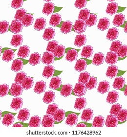 seamless floral pattern with bright small flowers