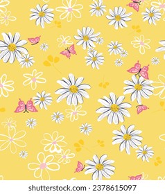 seamless floral pattern with butterfly pattern, butterfly aop, textile print and pattern, clothing print