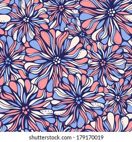 Seamless floral pattern. Seamless pattern can be used for wallpapers, web page backgrounds or wrapping papers.