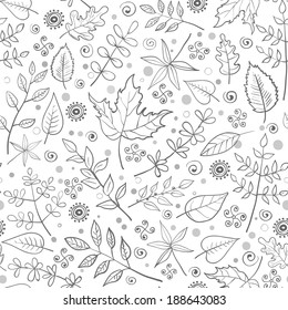 Seamless floral pattern. Can be used for wallpaper, pattern fills, textile, web page background, surface textures. Vector illustration. 