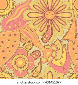 Seamless floral pattern. Can be used for wallpaper, textile. Pastel colors    