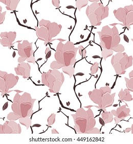 Seamless floral pattern can be used for wallpaper, website background, wrapping paper. Leaf natural bright pattern. Summer design. Flower concept.