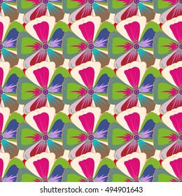 Seamless floral pattern can be used for wallpaper, website background, wrapping paper. Leaf natural varicolored pattern. Summer design. Vector Flower concept.