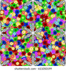 Seamless floral pattern can be used for wallpaper, website background, wrapping paper. Leaf natural pattern in pink colors. Summer design. Vector flower concept.