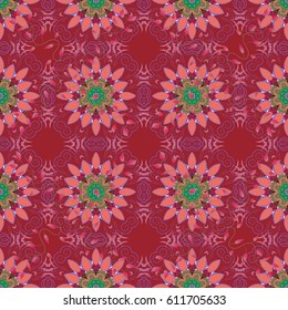 Seamless floral pattern can be used for wallpaper, website background, wrapping paper. Summer design. Vector flower concept. Leaf natural pattern in colors.