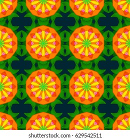 Seamless floral pattern can be used for wallpaper, website background, wrapping paper. Vector flower concept. Leaf natural pattern in colors. Summer design.